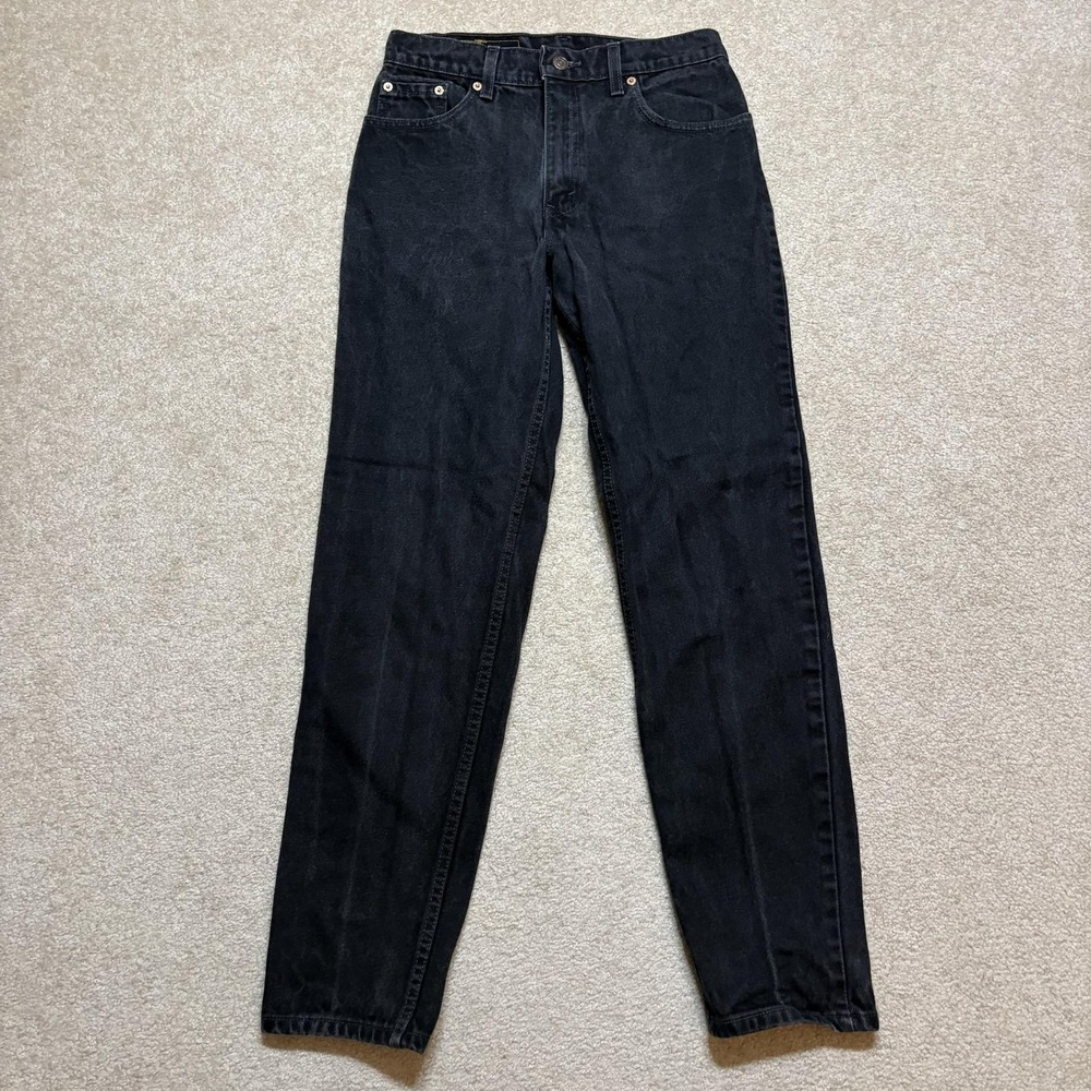 Vtg Levis 550 Jeans 28x30 Black Relaxed Fit Tapered Denim USA 90s